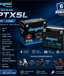 2. Ắc quy Đồng Nai PTX5L 12V – 3.5Ah dùng cho xe gì