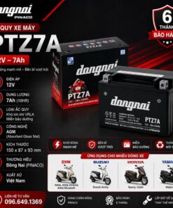 2. Ắc quy Đồng Nai PTZ7A 12V – 7Ah dùng cho xe gì