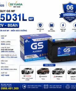 Bình ắc quy GS MF 95D31L 12V-80AH 7 2. Ắc quy GS MF 95D31L dùng cho xe gì