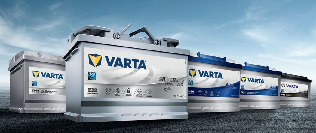 Banner ắc quy xe varta của Đức