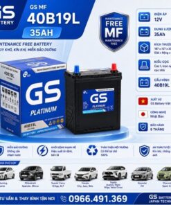 Bình ắc quy GS MF 40B19L 35AH dùng cho xe Toyota Avanza, Raize, Wigo, Veloz Cross ACQUYXE247