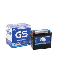 Bình ắc quy GS MF 75D23R 65AH chính hãng Cọc R, miễn bảo dưỡng