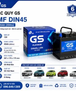 Bình ắc quy GS MF DIN45 45AH (12V) chính hãng _ Miễn bảo dưỡng _ Giá tốt