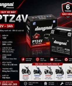 Thông số kỹ thuật ắc quy Đồng Nai PTZ4V 12V – 3Ah