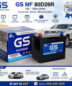 Thông số kỹ thuật bình ắc quy GS MF 80D26R