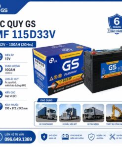 acquyxe247thuduc Binh ac quy GS MF 115D33V 100AH 12V chinh hang Coc vit mien bao duong