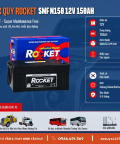 Ắc quy ROCKET SMF 150Ah dùng cho xe tải đầu kéo tàu thuyền máy phát điện