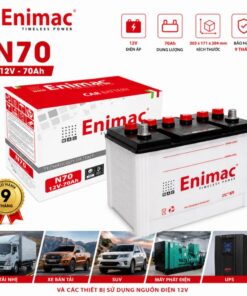 Bình ắc quy N70 ENIMAC (12V-70AH) Cấp Cứu Ắc Quy Tận Nơi