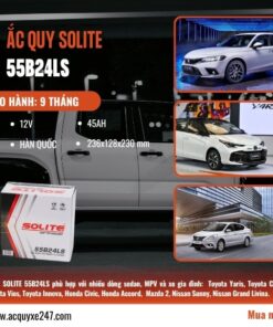 Bình ắc quy SOLITE 55B24L (12V-45AH) new