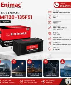 Thông số kỹ thuật ắc quy Enimac CMF120-135F51 vietnam